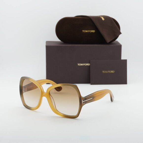 Tom Ford Jerry FT1222 41F Butterfly Sunglasses – Yellow/Brown